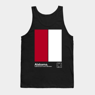 Alabama State Flag  // Original Minimalist Artwork Poster Design Tank Top